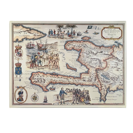 'Map Of The Island Of Haiti 1789' Canvas Art,14x19